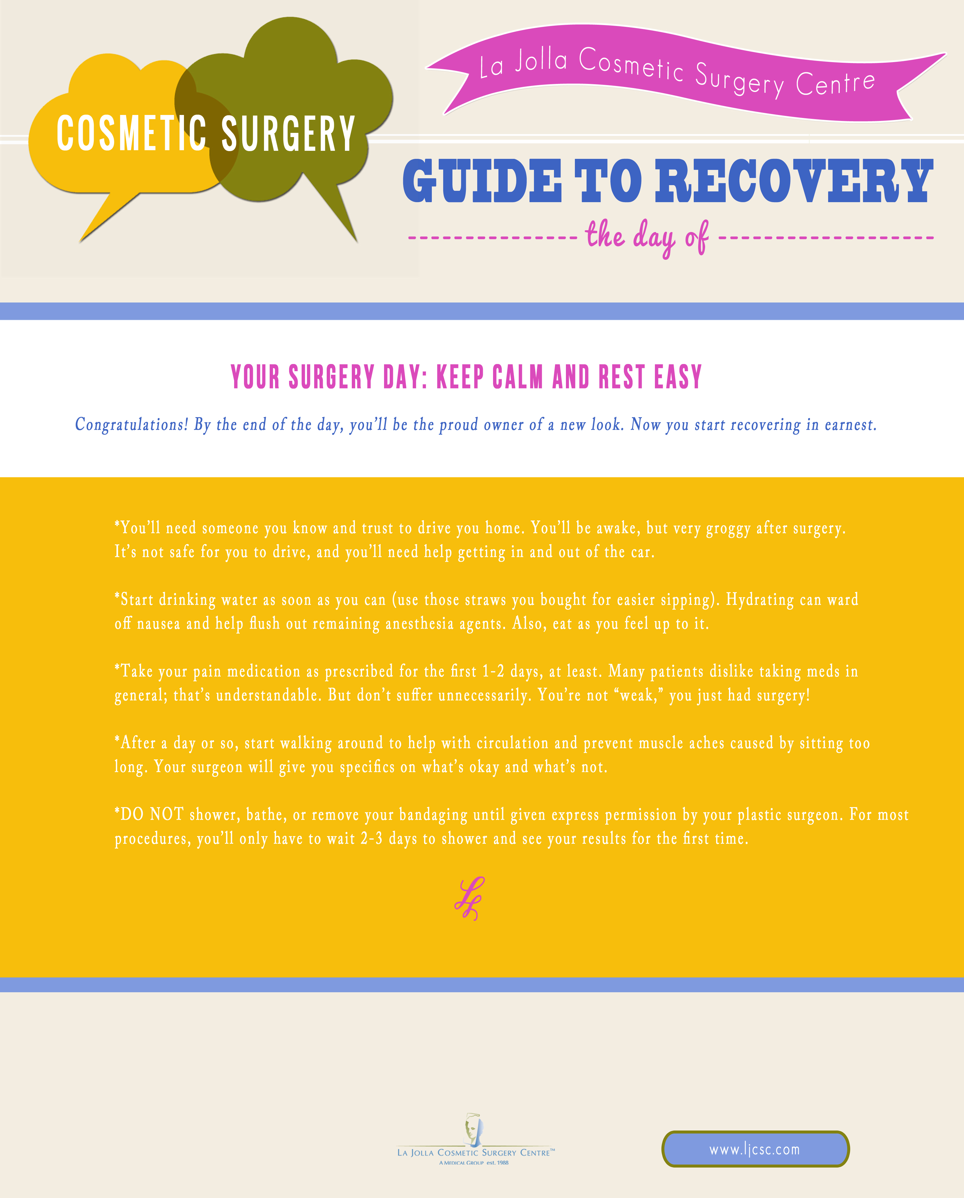 Safety Tips Guide to Recovery The Day Of La Jolla Cosmetic Surgery
