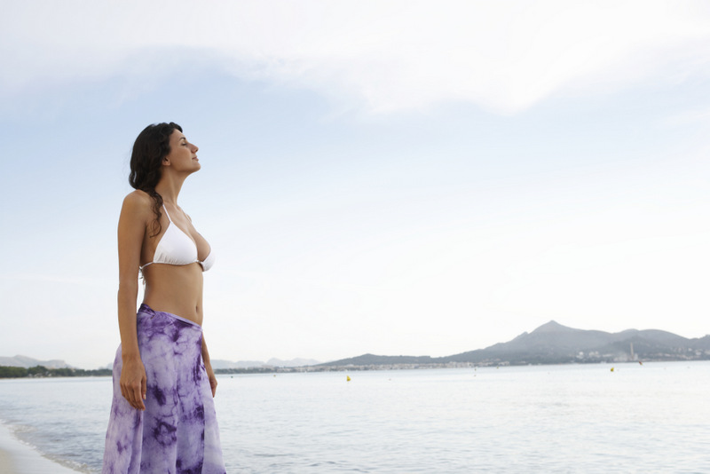 Woman in bikini on the beach