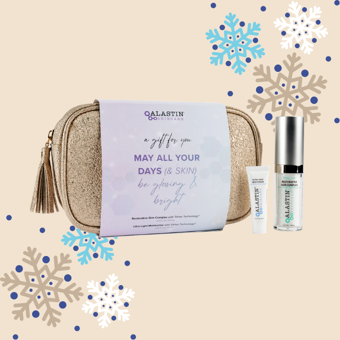 Alastin Holiday Glimmer Kit - bag with products