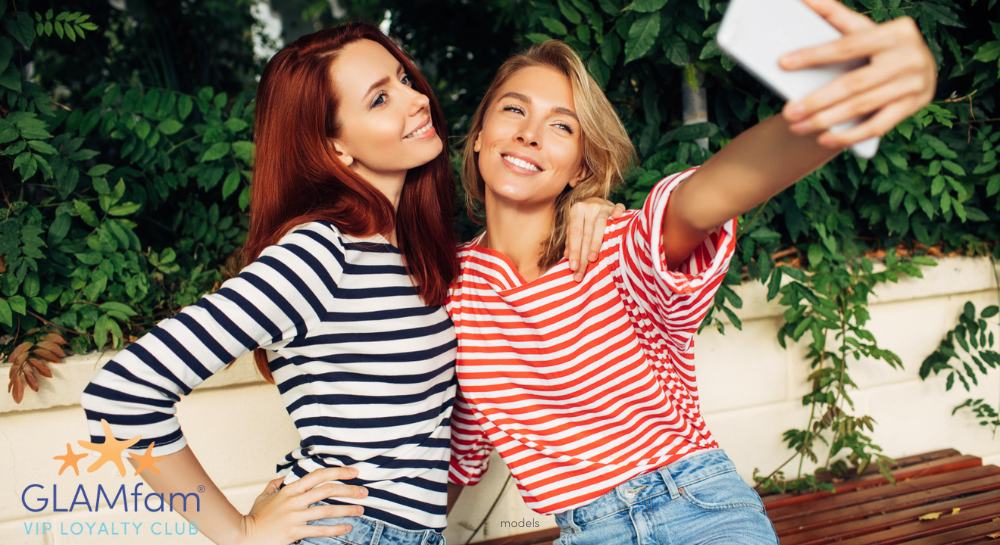 Two lady friends taking a selfie