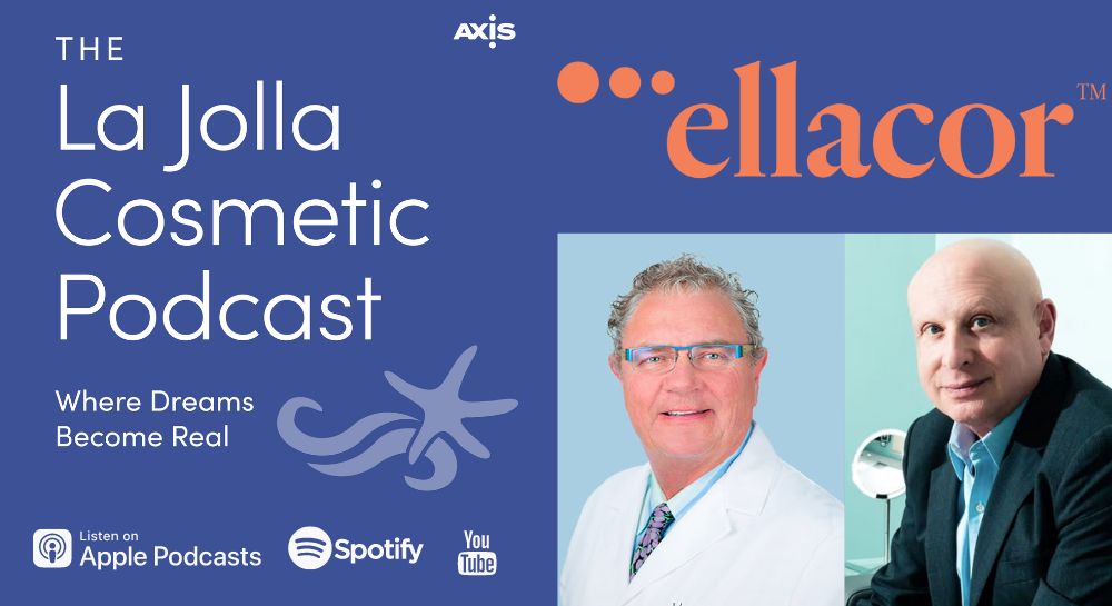 [The La Jolla Cosmetic Podcast | Where Dreams Become Real] [Ellacor logo] Board-certified plastic surgeons Dr. Johan Brahme (left) and Dr. Jason Pozner (right)