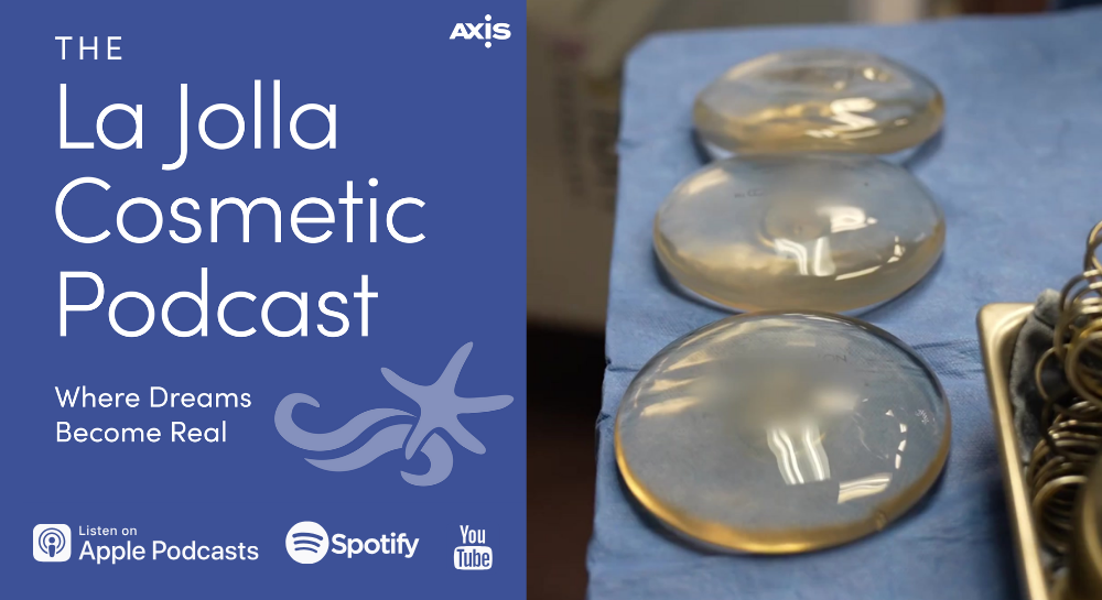 [The La Jolla Cosmetic Podcast | Where Dreams Become Real] 3 breast implants on a sterile cloth