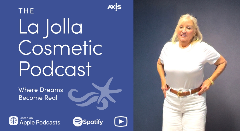 [The La Jolla Cosmetic Podcast cover art] skinny shot patient Nan