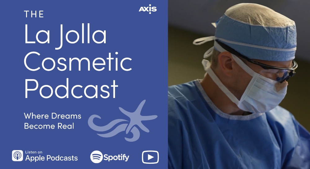 [The La Jolla Cosmetic Podcast cover art] Dr. Luke Swistun performing body contouring surgery