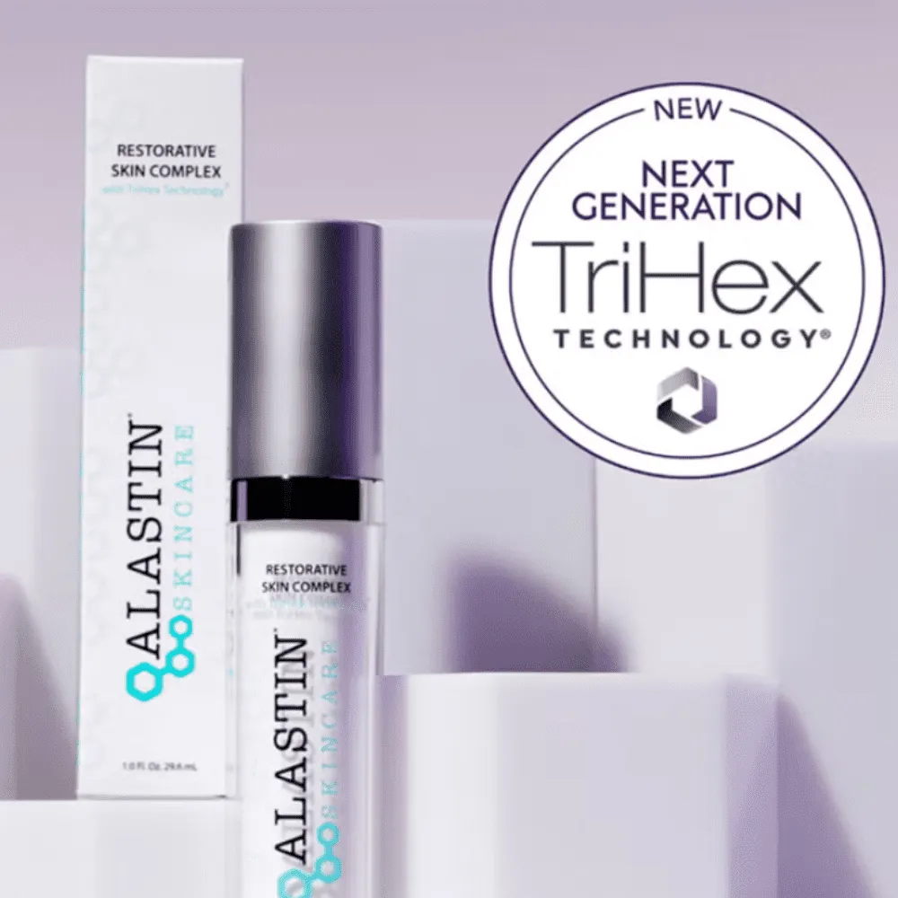 Alastin Next Generation Restorative Skin Complex with TriHex Technology - picture of product and box