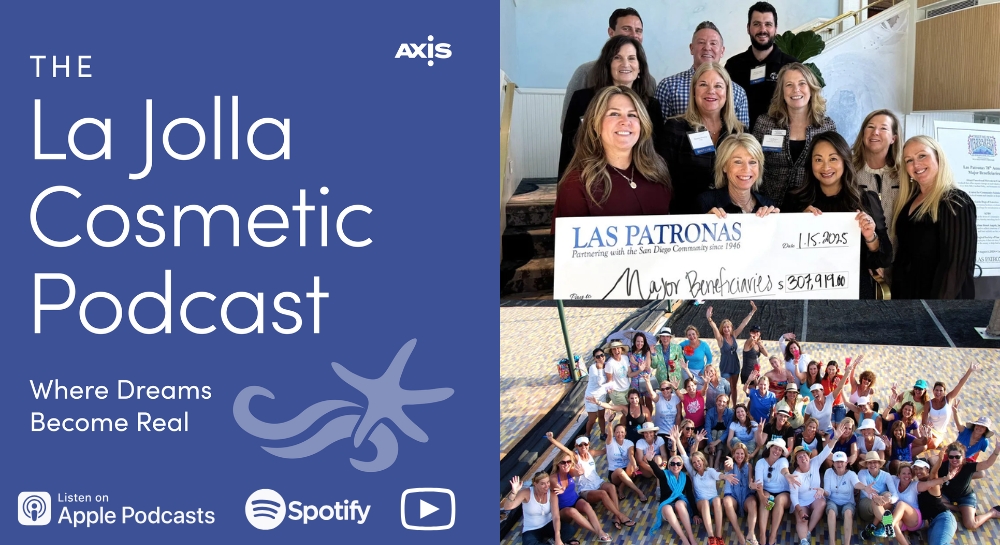[The La Jolla Cosmetic Surgery Podcast cover art] Photos of the San Diego nonprofit Las Patronas