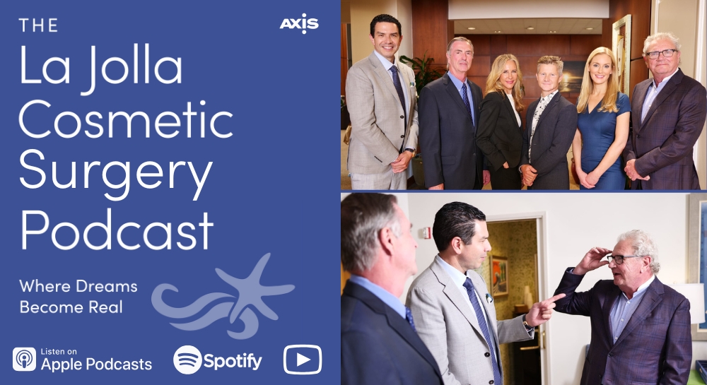 [The La Jolla Cosmetic Surgery Podcast cover art] San Diego plastic surgeons Dr. Hector Salazar, Dr. John Smoot, Dr. Diana Breister, Dr. Luke Swistun, Dr. Kiersten Riedler, and Dr. Johan Brahme