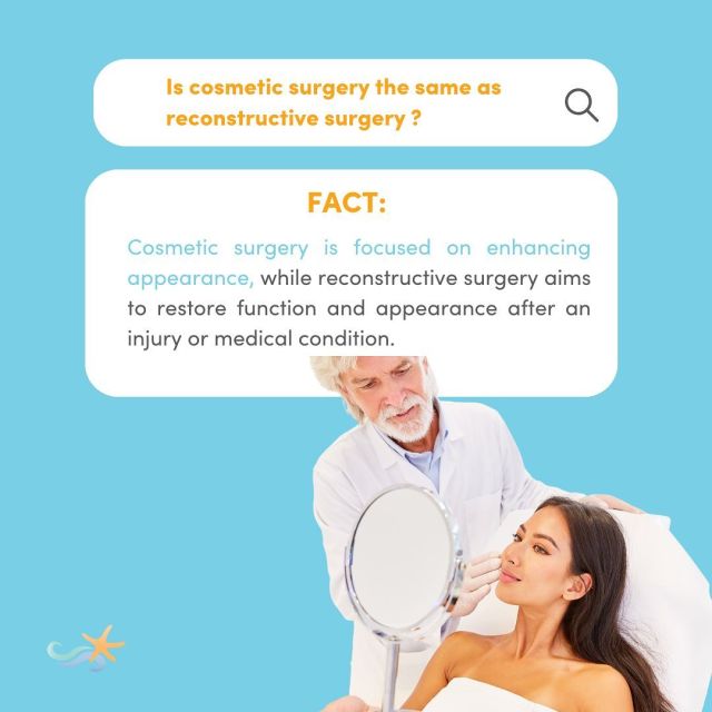 While both cosmetic and reconstructive surgery aim to make patients look and feel as great as possible, they’re very different! 💡 People CHOOSE to have cosmetic surgery to enhance their features, while reconstructive surgery is typically for people who NEED to restore certain features due to trauma or a medical condition. 🙏✨.
#typesofsurgery #cosmeticsurgeon #reconstructivesurgery #enhanceyourbeauty #surgerycenter