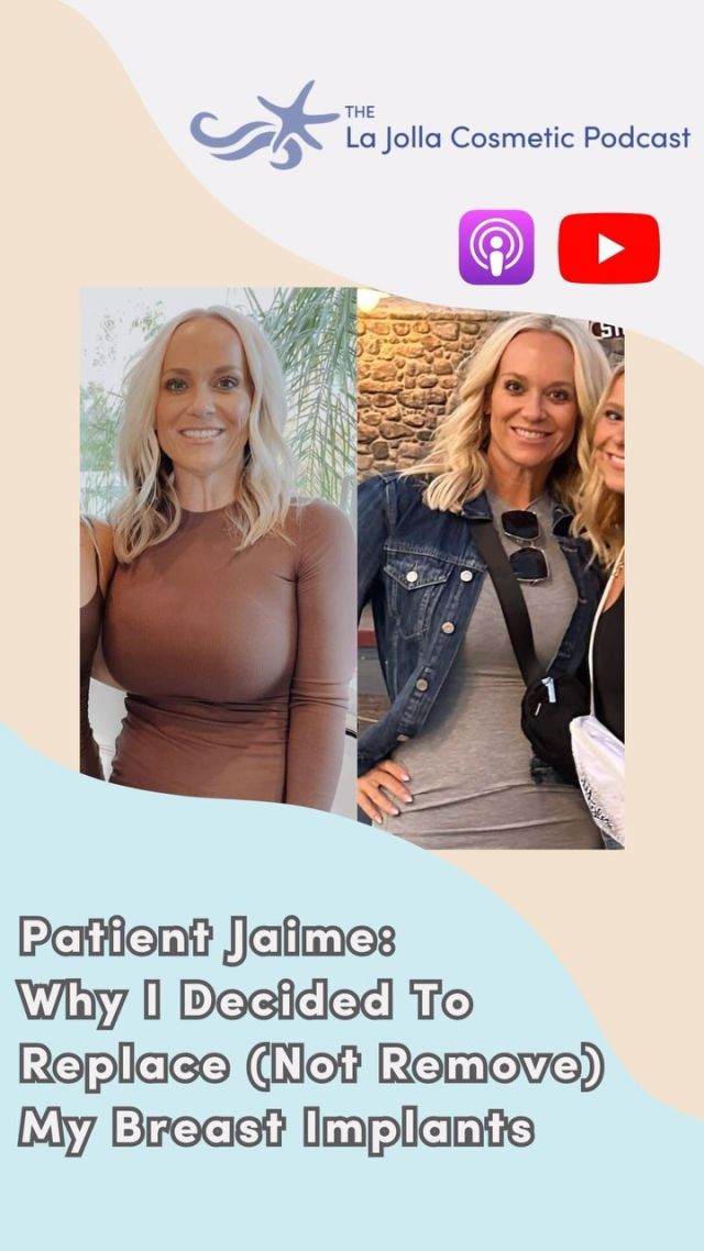 Can we get an “AMEN” ? 👏 Patient Jaime is speaking the truth. You should always make the decision to invest in you for YOU. 💛✨

17 years after her initial breast augmentation, Jaime came back to LJCSC to swap her old implants for much smaller implants. 

Find out why she decided against explanting and hear how her surgeon Dr. Smoot handled a startling post-op scare on our podcast. Link in bio.🎙️

#podcast #breastaugmentation #breastaugmentationwithlift #breastimplants #breastlift #breastrevision #breastimplantreplacement #plasticsurgery #sandiegoplasticsurgery #sandiegoplasticsurgeon