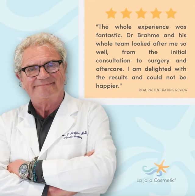 Happy patients = happy LJCSC! We ❤️ this sweet review for Dr. Brahme from a patient who’s not only thrilled with her results, but also the care she received along the way. 🌟🙌

#realpatientrating #patientreview #5stars #sandiegoplasticsurgery #bestofsandiego