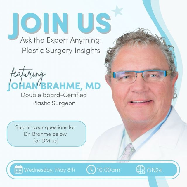 Need answers to anything plastic surgery related? Don’t ask Google; ask the expert!👨‍⚕️

Submit your questions below or shoot us a DM so Dr. Johan Brahme can use his 3 decades of expertise to give you the answers you need. 👇🤝✨

Join us at our upcoming webinar with Dr. Brahme to hear his answers! 💡

🗓️ When? Wednesday, May 8th @ 10:00am PT

💻 Where? ON24 *link in bio*

#plasticsurgerywebinars #webinar #askthedoctor #sandiegoplasticsurgeon #bestofsandiego